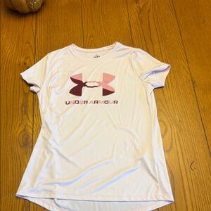 Under Armour Light Pink Tee with Logo